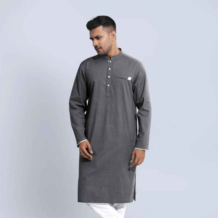 Premium Fine Cotton Panjabi - Derawar