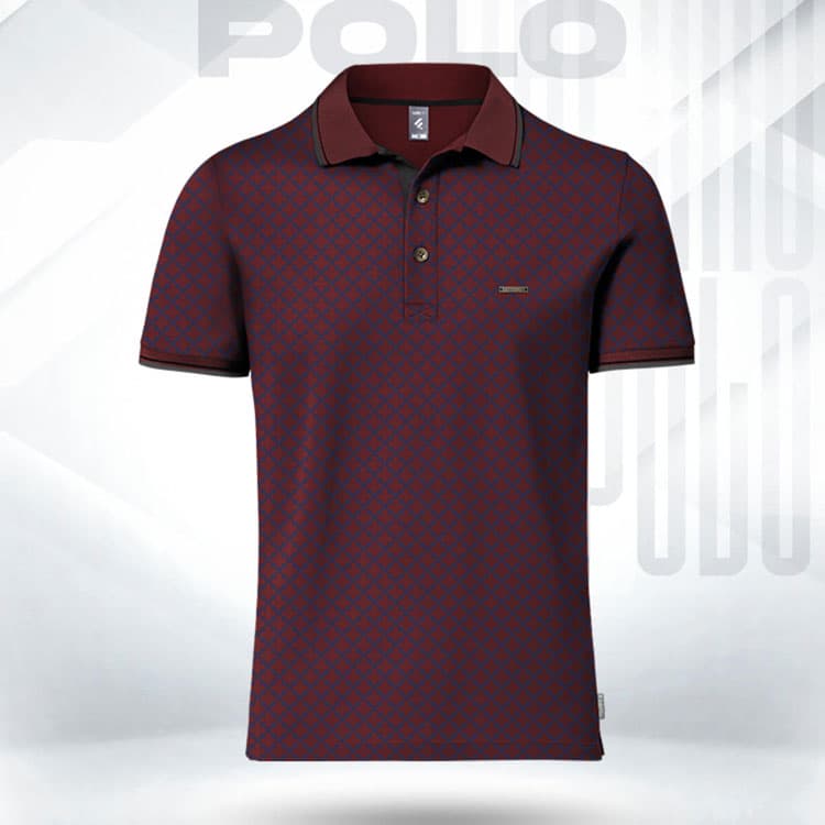 Fabrilife Premium Elite Edition Double PK Cotton Polo- Marron